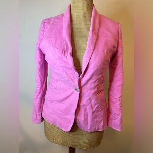 J Crew linen/polyester pink business casual coat jacket | Women’s jacket Size 6